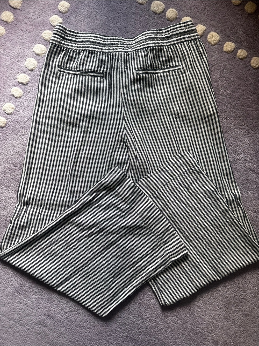 a new day Black & White Striped Elastic Waist Pants - Picture 6 of 6